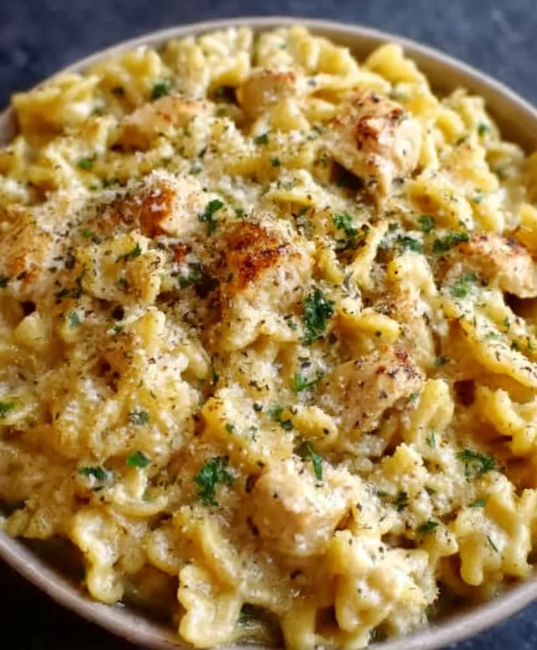 Easy Crockpot Garlic Parmesan Beef Pasta Recipe