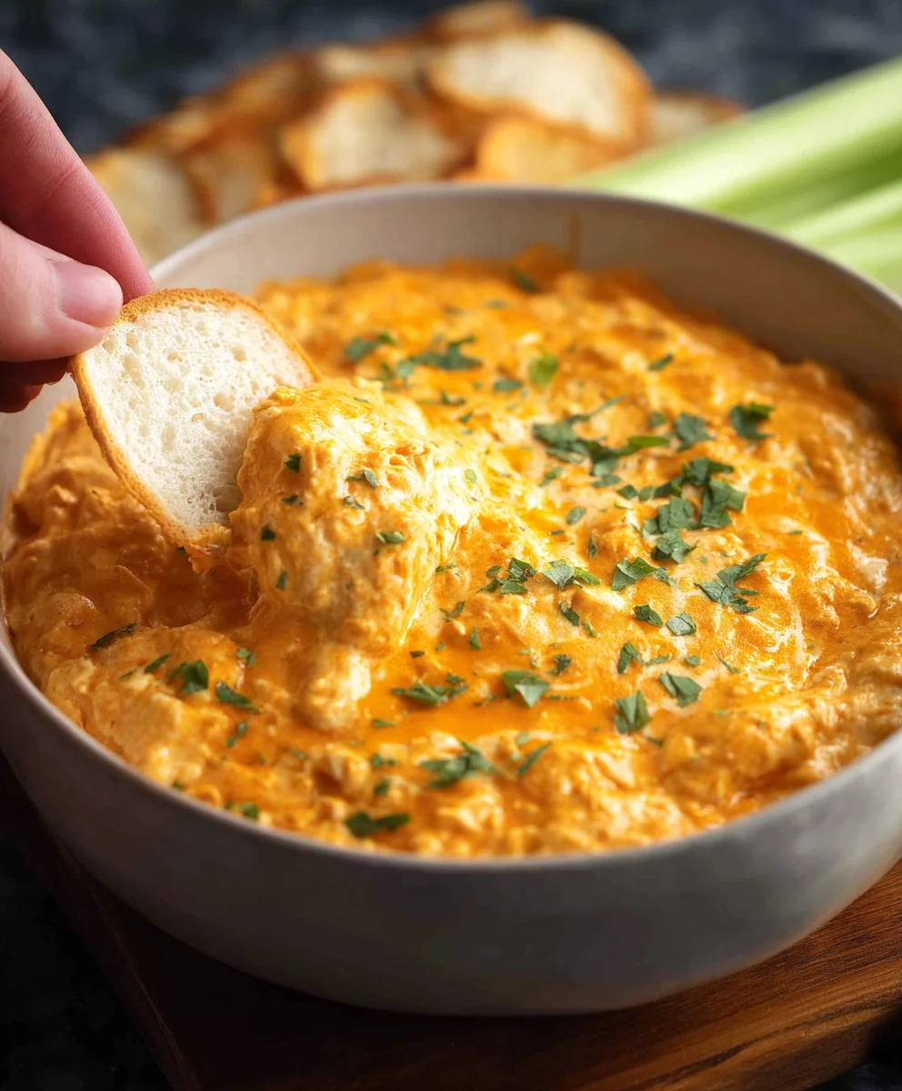 Easy Creamy Buffalo Chicken Dip Recipe