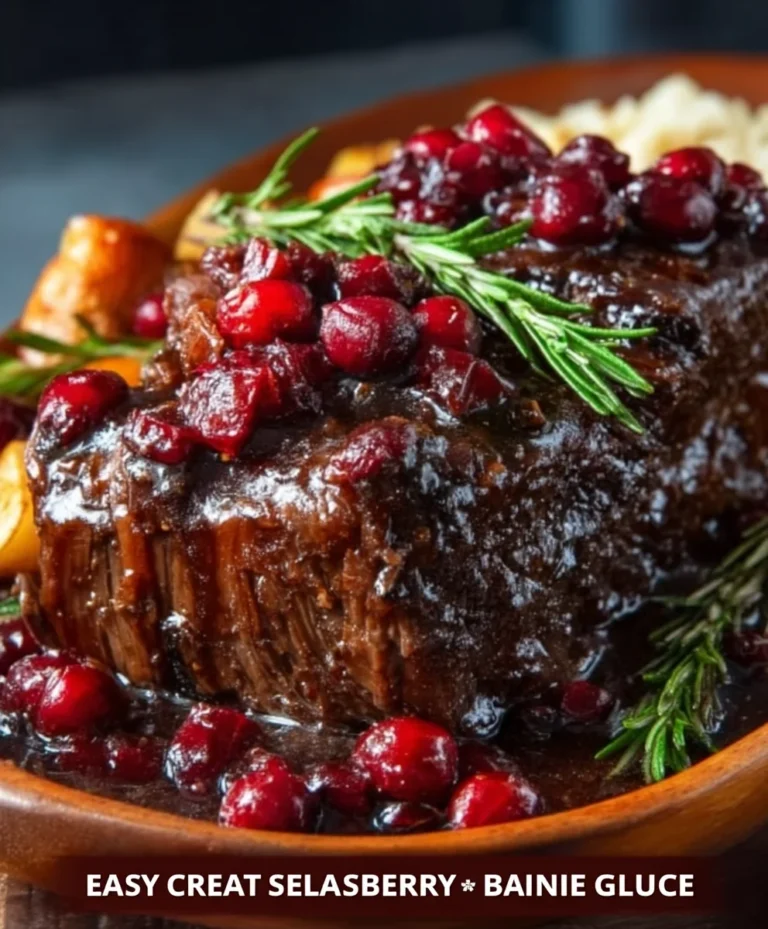 Slow-Braised Beef Roast Cranberry Balsamic Glaze Recipe