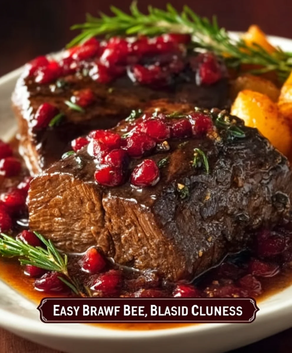 Slow-Braised Beef Roast Cranberry Balsamic Glaze Recipe
