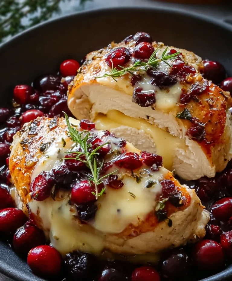Cranberry Brie Stuffed Chicken – Easy Holiday Dinner