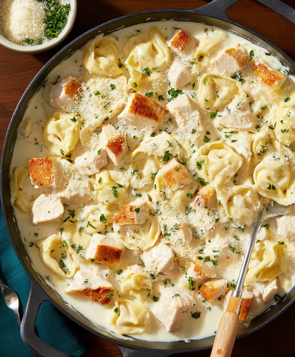 Creamy Chicken Tortellini Alfredo - Easy & Delicious Dinner