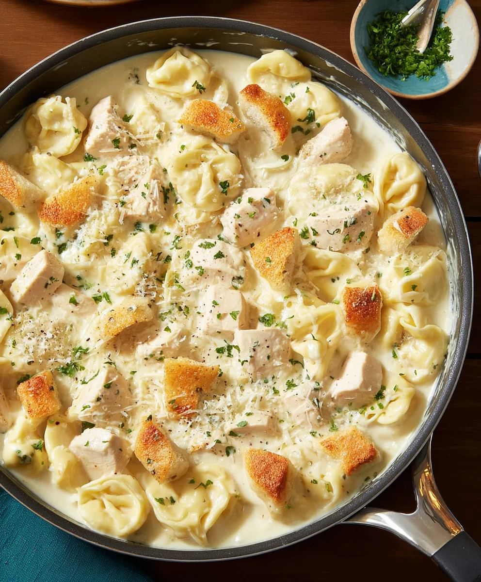Creamy Chicken Tortellini Alfredo - Easy & Delicious Dinner