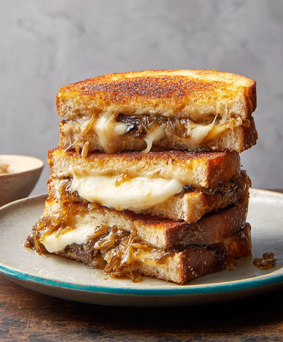Gourmet French Onion Grilled Cheese Recipe- Best Ever