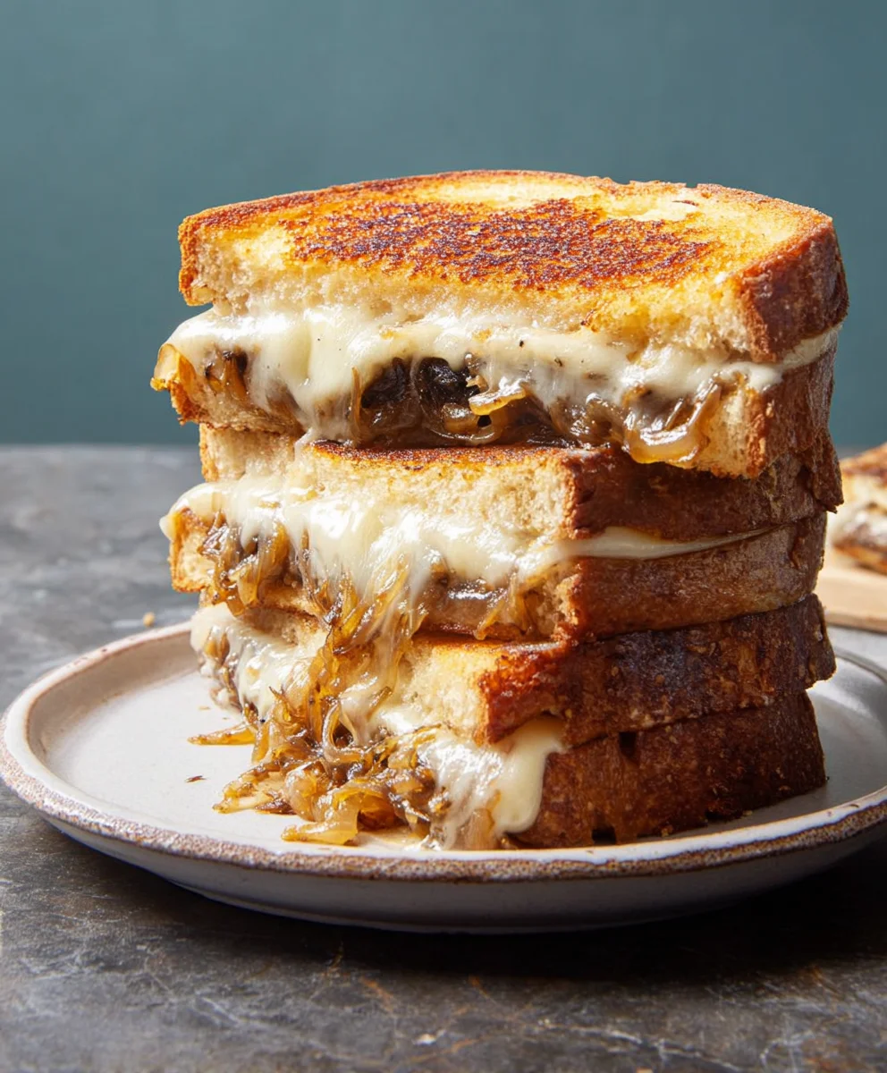 Gourmet French Onion Grilled Cheese Recipe- Best Ever