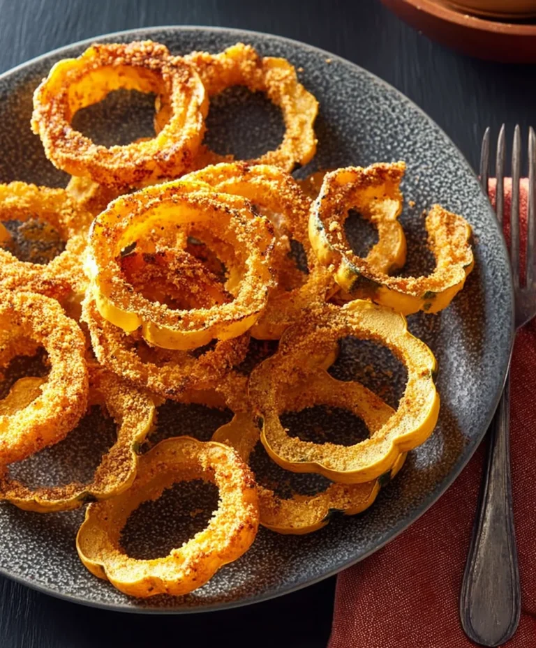 Crispy Delicata Squash Rings-Easy Baked Recipe