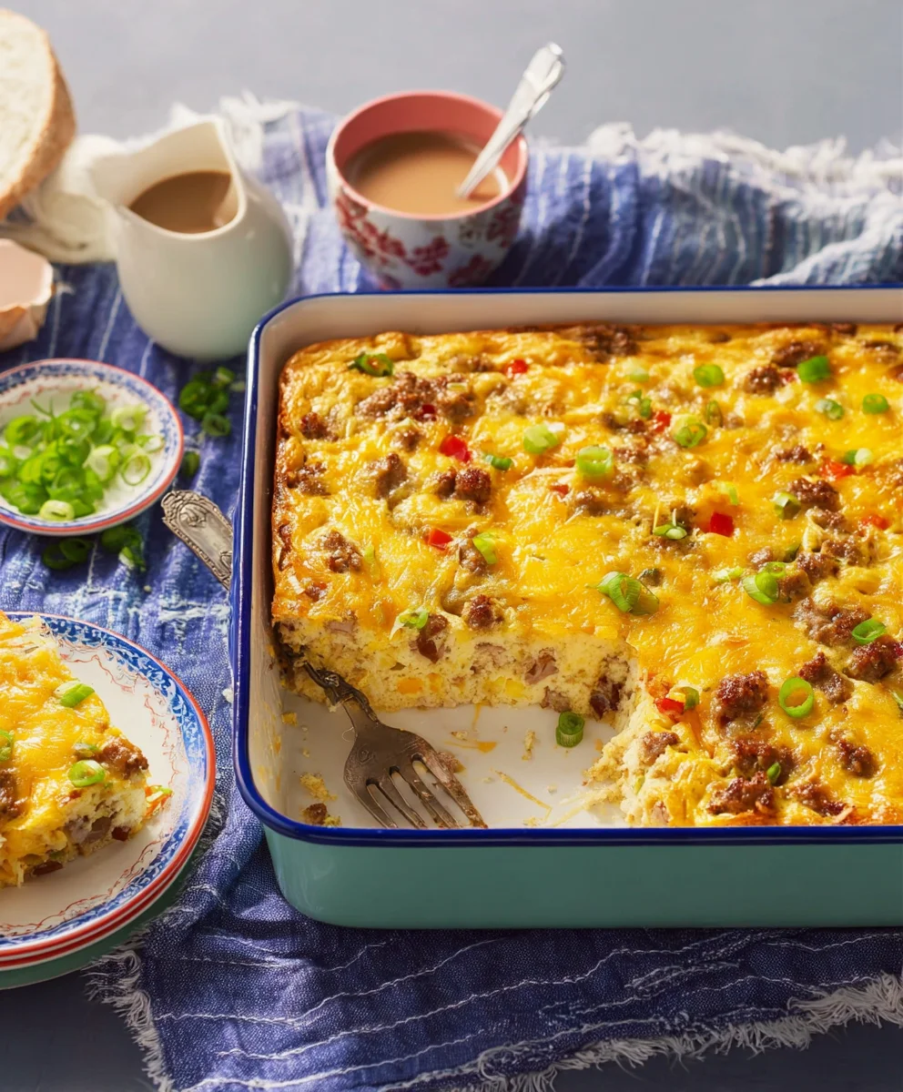 Easy Beef Sausage Breakfast Casserole Recipe