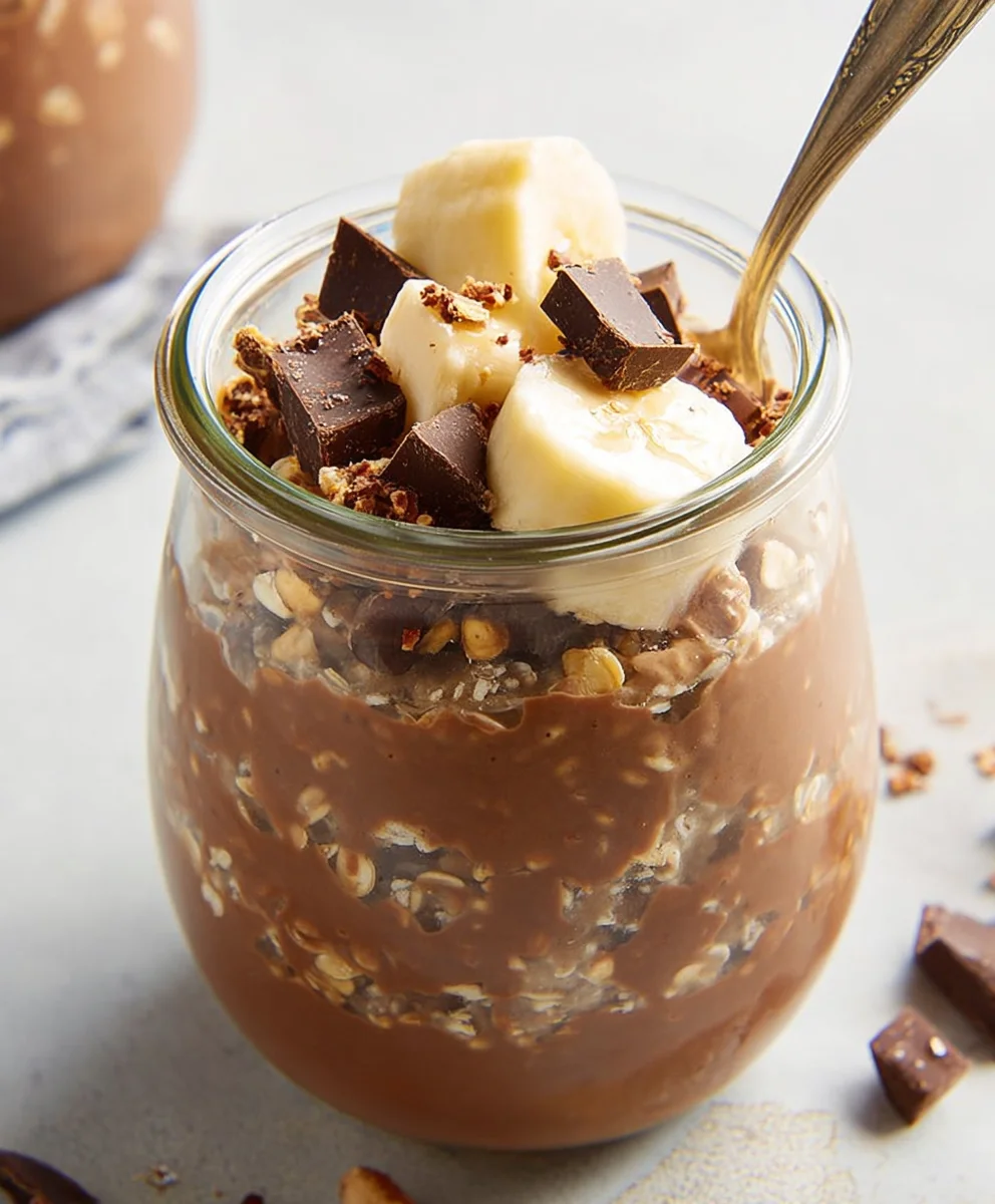 Easy Chocolate Overnight Oats-Quick Healthy Breakfast